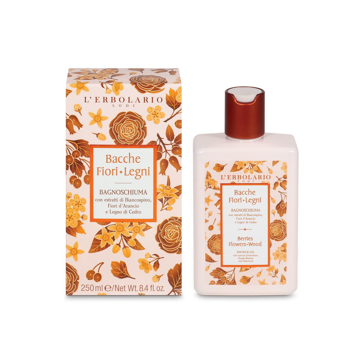 L'erbolario Bacche Fiori Legni Bagnoschiuma 250 Ml