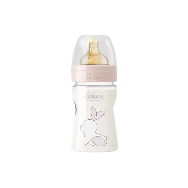 Chicco Biberon Original 150ml Touch 1 Foro Girl Con Tettarella In Caucciu'