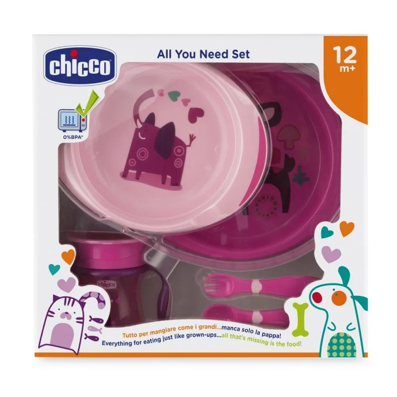 Chicco (artsana) Chicco Set Pappa 12 Mesi+ Rosa