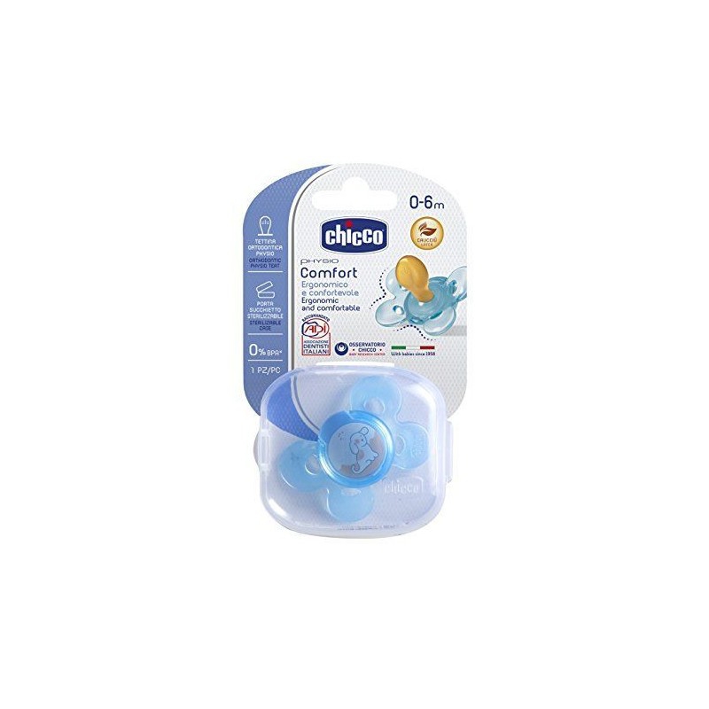 Chicco Succhietto Comfort Boy In Caucciu' 0-6 Mesi 1 Pezzo