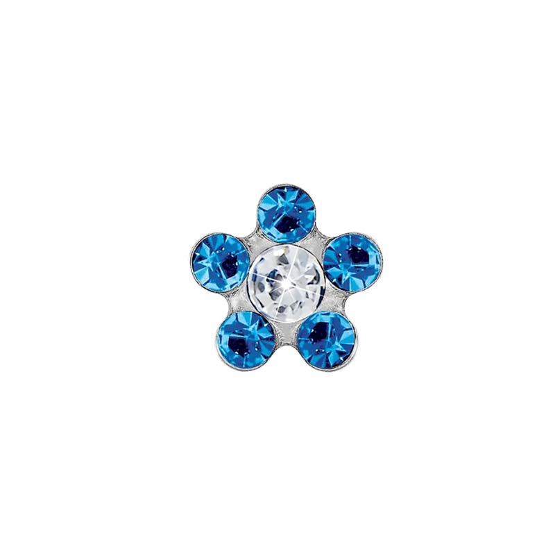 Mast Industria Italiana Pre Orecchino Fiore 6mm Zaffiro/p