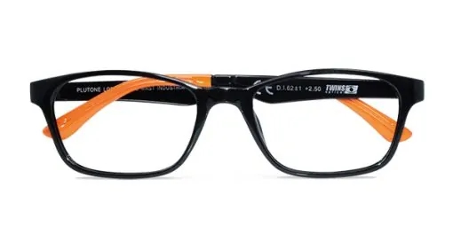 Occhiale Da Lettura Premontato Silver Plutone Nero Arancione +2,50