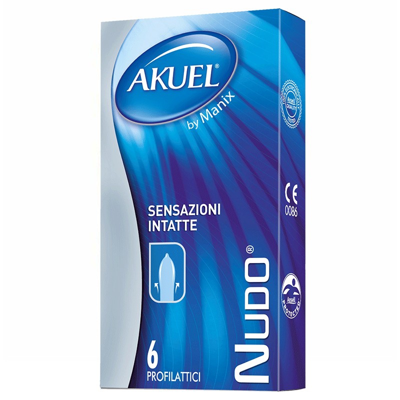 Nova Argentia  Ind. Farm Profilattico Ansell Akuel By Manix Nudo B 6 Pezzi