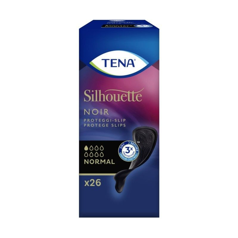 Proteggi Slip Nero Incontinenza Leggera Tena Silhouette Noir Normal 26 Pezzi