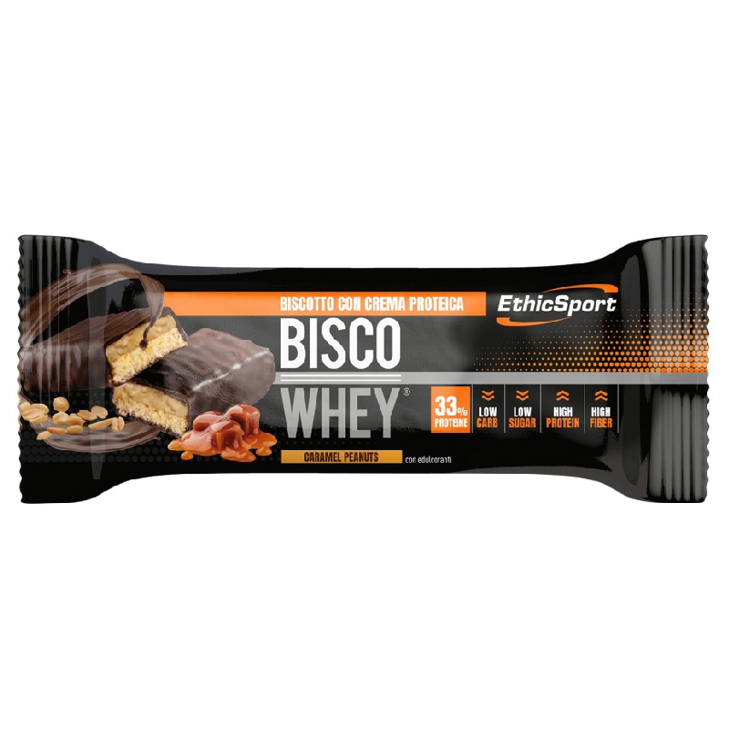 Es Italia  Brand Ethicsport Bisco Whey Caramel Peanuts Barretta Proteica 40 G