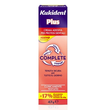 Kukident Linea Protesi Dentali Plus Complete Crema Adesiva Protettiva 47 g