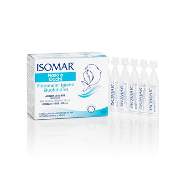 Isomar Linea Pulizia e Salute del Naso Acqua di Mare Isotonica 24 Fiale 5 ml
