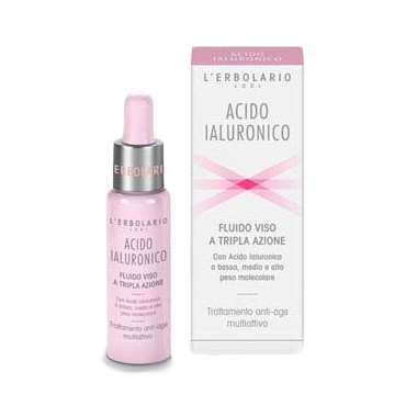 L'Erbolario Linea Acido Ialuronico Anti-Rughe Tripla Azione Fluido Viso 28 ml