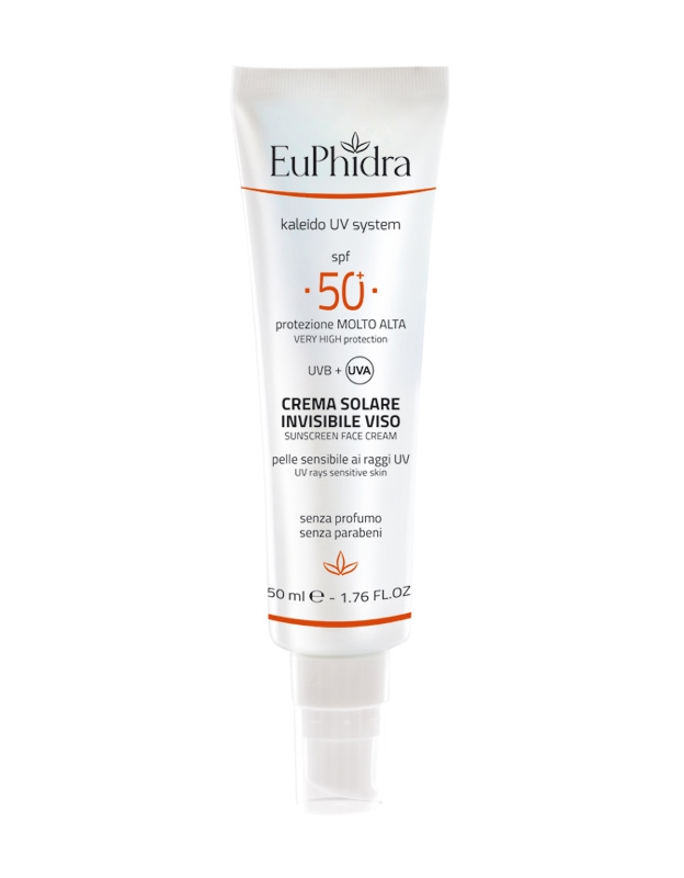 EuPhidra Linea Kaleido UV System SPF50+ Crema Solare Invisibile Viso 50 ml