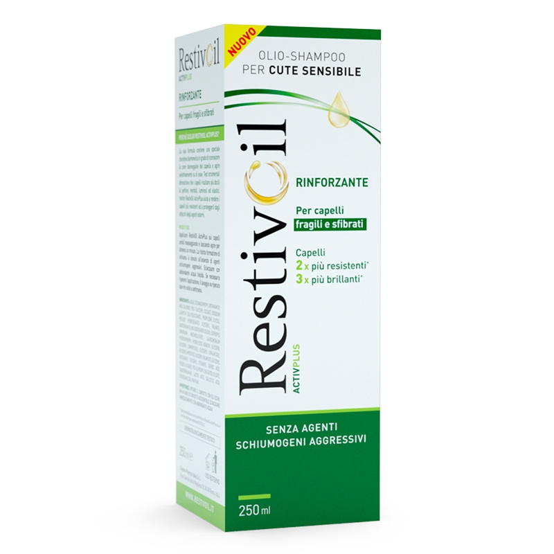 RestivOil Linea Rinforzante Activ Plus Olio Shampoo Capelli Fragili 250 ml