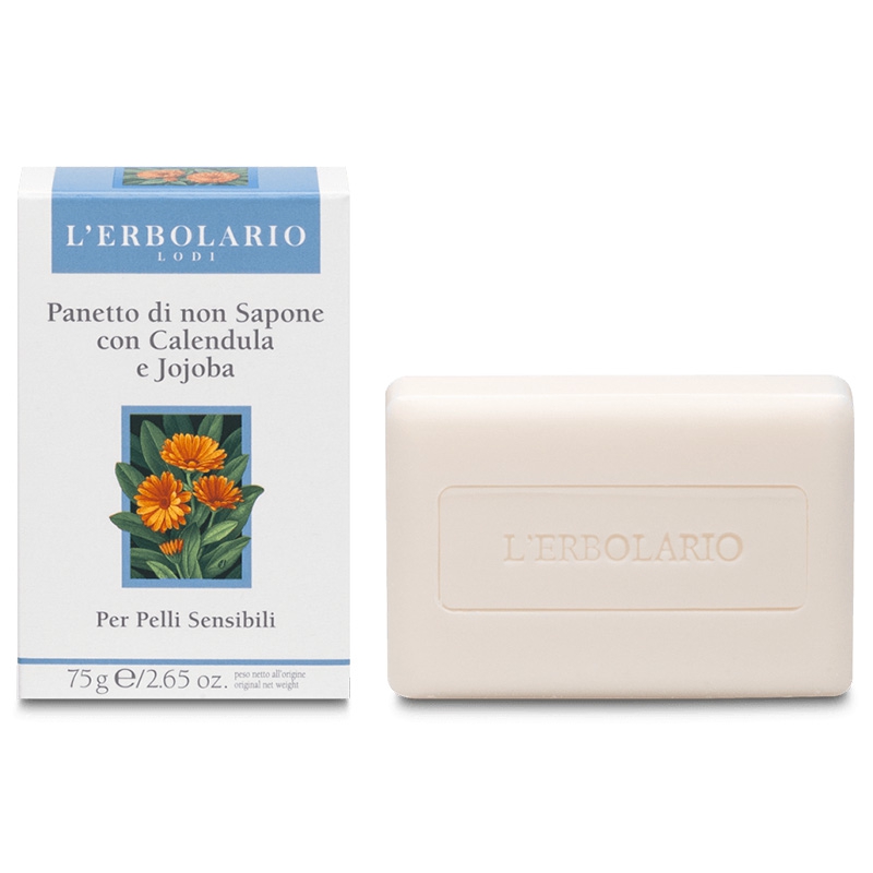 L'Erbolario Linea Pulizia Viso Panetto di Non Sapone Calendula e Jojoba 75g